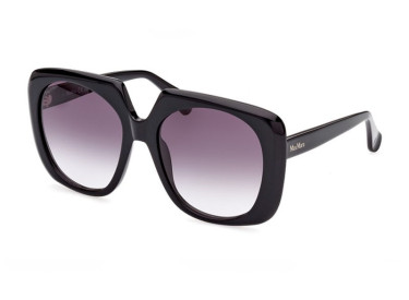 Max Mara MM0047 01B Shiny Black/Smoke Gradient