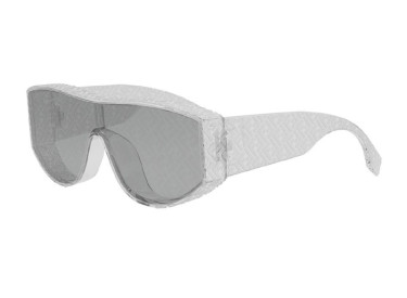 Fendi FE40128I 26C Transparent Grey/Light Grey with Logo Pattern