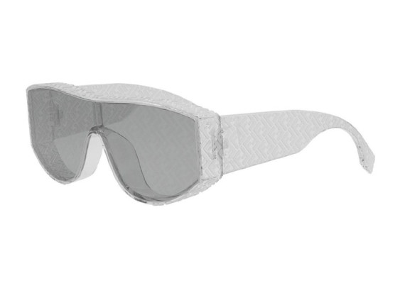 Fendi FE40128I 26C Transparent Grey/Light Grey with Logo Pattern
