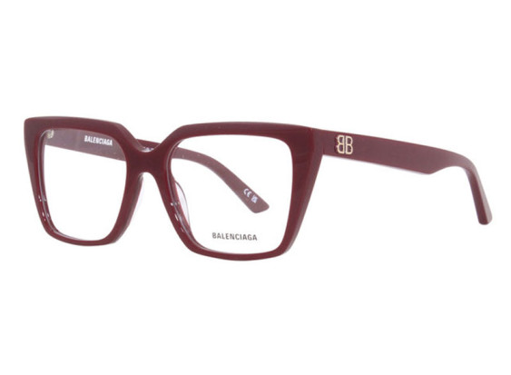 Balenciaga BB0130O 006 Burgundy 53mm