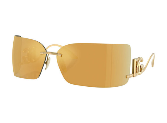 Dolce & Gabbana DG2319 02/5A Gold/Brown with Gold Mirror
