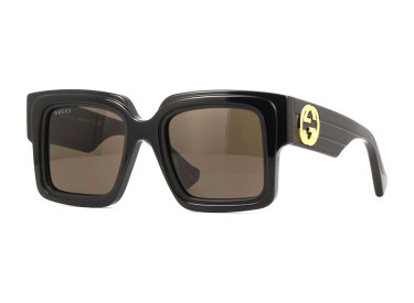 Gucci GG1307S 001 Shiny Black/Brown