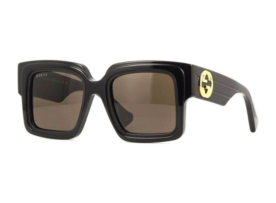 Gucci GG1307S 001 Shiny Black/Brown
