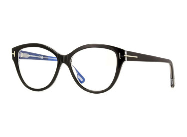 Tom Ford FT5954-B 003 Black/Crystal/Clear Blue Light Block 54mm