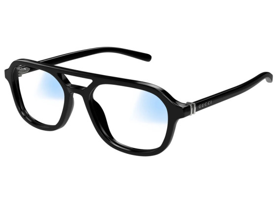 Gucci GG1673S 001 Shiny Black/Clear to Grey Photocromic with Blue Light Protection 53mm