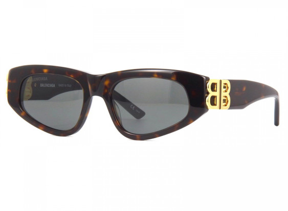 Balenciaga BB0095S 002 Havana/Green