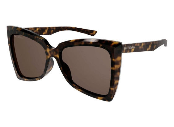 Balenciaga BB0174S 002 Dark Havana/Chocolate Brown