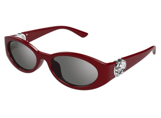 Gucci GG1662SA 006 Burgundy/Grey with Silver Mirror