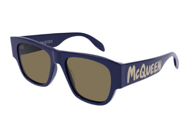 Alexander McQueen AM0328S 004 Blue/Brown