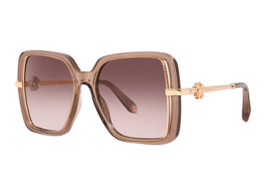Roberto Cavalli SRC007 0ALV Glossy Transparent Taupe/Gold/Brown Gradient