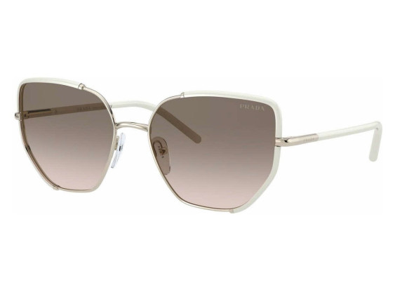 Prada PR50WS 2823D0 Ivory/Pale Gold/Brown Gradient Grey