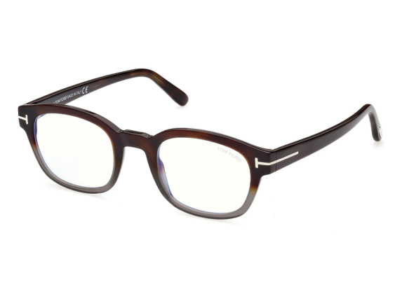 Tom Ford FT5808-B 055 Coloured Havana/Clear Blue Light Block 49mm
