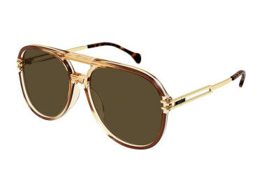 Gucci GG1104S 002 Transparent Brown/Gold/Brown