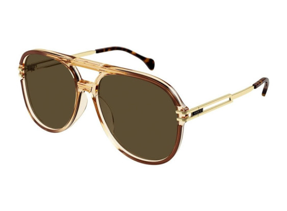 Gucci GG1104S 002 Transparent Brown/Gold/Brown