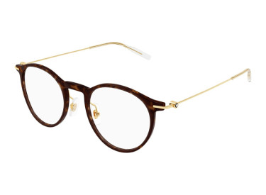Montblanc MB0099O 007 Havana/Gold 48mm