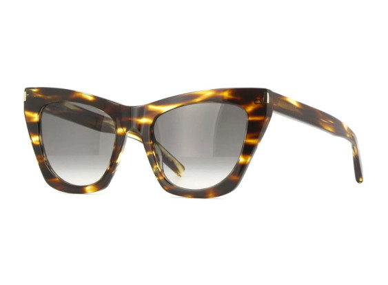 Saint Laurent SL214 KATE 024 Striped Havana/Grey Gradient