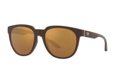 Emporio Armani EA4205 52606H Matte Brown/Gold Brown Mirror