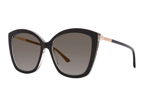 Jimmy Choo NAT/S 807/FQ Black/Grey Gradient Gold Mirror