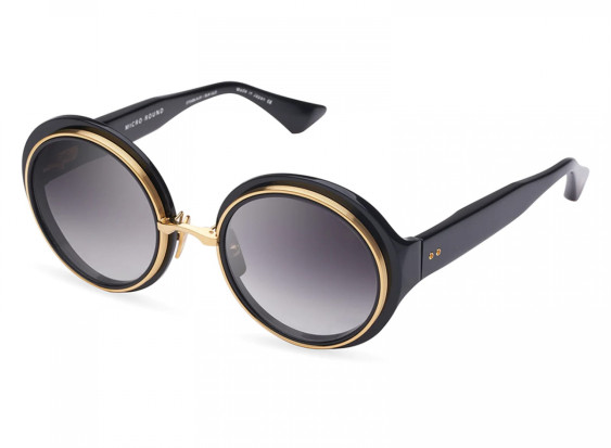 Dita MICRO-ROUND-DTS-406-A-01  Black - Yellow Gold / Dark Grey to Clear Gradient