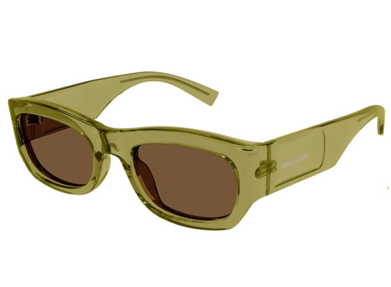 Saint Laurent SL713 004 Transparent Acid Green/Brown