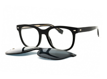 Hugo Boss BOSS 1444/CS-1 0807 IR Black/Clear with Magnetic Clip-On Grey