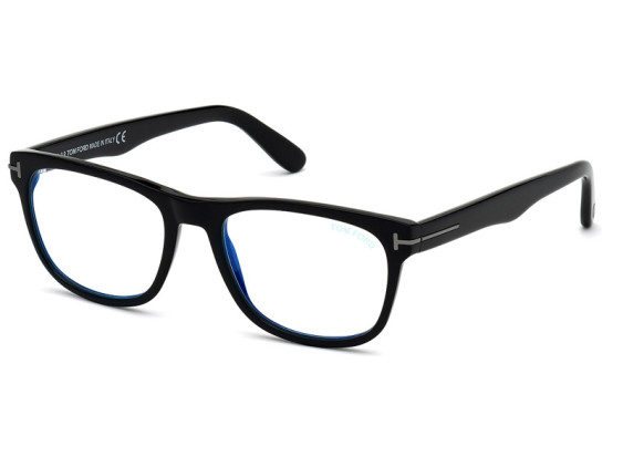 Tom Ford FT5662-B 001 Shiny Black/Clear Blue Light Block 54mm