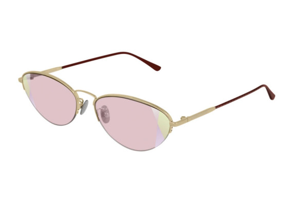 Bottega Veneta BV0245S 003 Gold/Burgundy/Pink