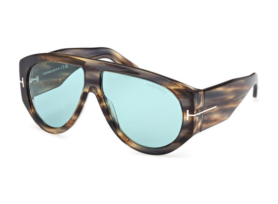 Tom Ford FT1044 56V Dark Striped Havana/Turquoise