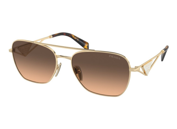 Prada PRA50S ZVN50C Pale Gold/Brown Gradient Grey