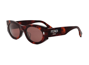 Fendi FE40125F 54S Shiny Red Havana/Bordeaux