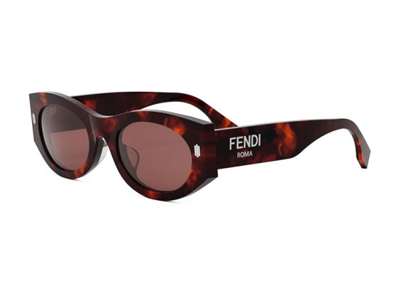 Fendi FE40125F 54S Shiny Red Havana/Bordeaux