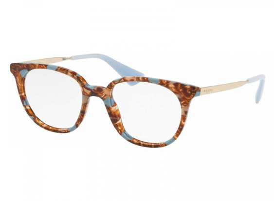 Prada PR13UV KJO1O1 Striped Brown/Azure