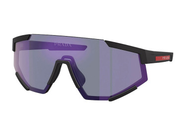 Prada Sport PS04WS DG070A Black Rubber/Dark Blue Mirror Violet