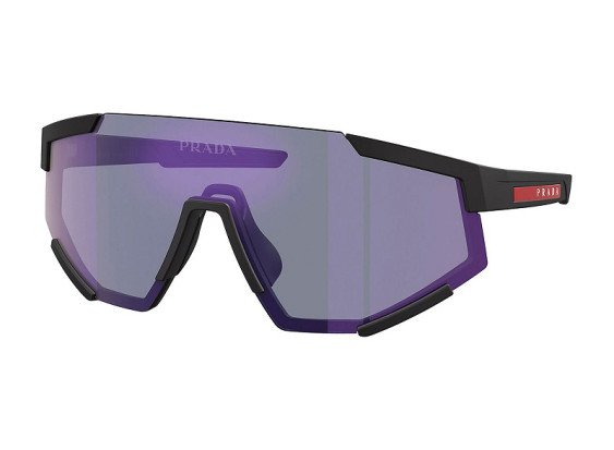 Prada Sport PS04WS DG070A Black Rubber/Dark Blue Mirror Violet