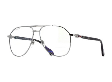 Gucci GG1220S 006 Silver/Transparent To Blue Photochromic