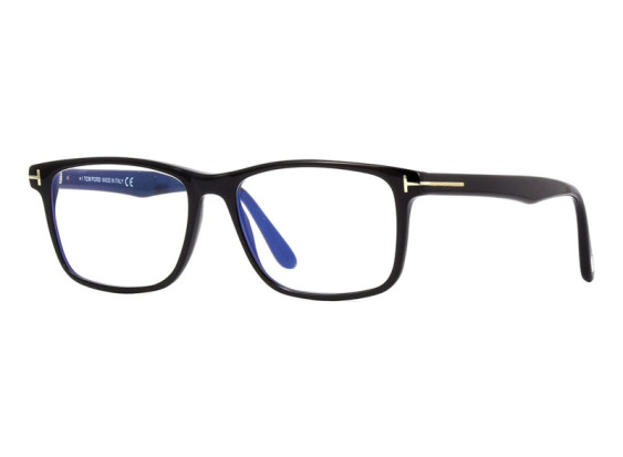 Tom Ford FT5752-B 001 Black/Clear Blue Light Block 53mm