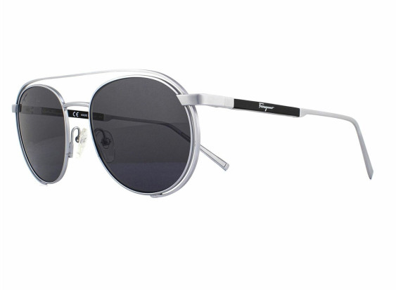 Salvatore Ferragamo SF169S 029 Matte Silver/Solid Grey