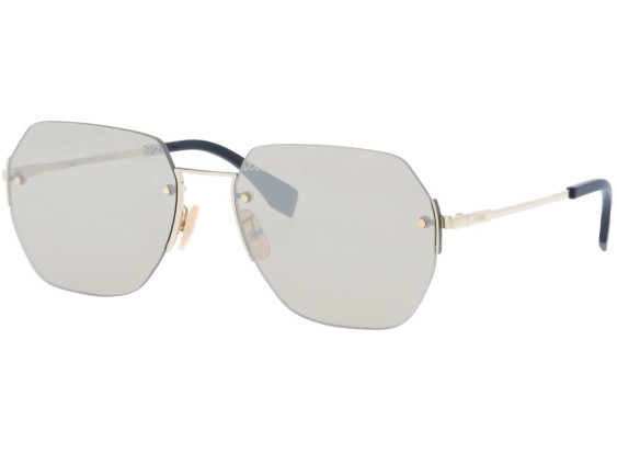 Fendi FFM0067/F/S J5GVP Gold/Grey Mirror