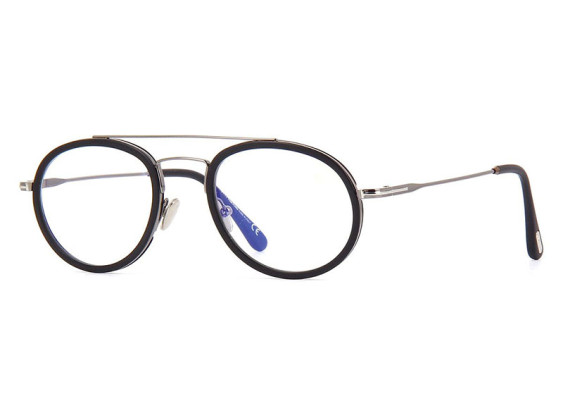 Tom Ford FT5676-B 002 Black/Gunmetal/Clear Blue Light Block 50mm