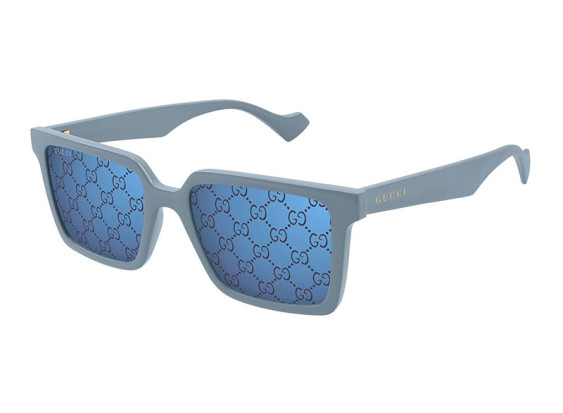 Gucci GG1540S 003 Shiny Light Blue/Blue Mirror and Violet with GG Pattern