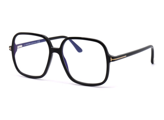 Tom Ford FT5764-B 001 Black/Clear Blue Light Block 56mm