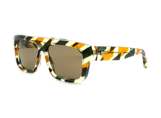 Gucci GG1461S 003 Graphic Striated Brown And Caramel/Brown