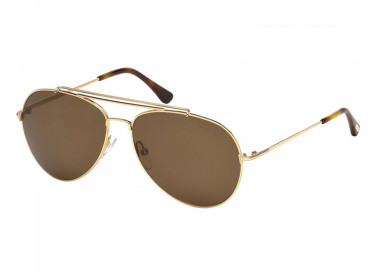 Tom Ford FT0497 28H Shiny Rose Gold/Brown Polarized 60mm