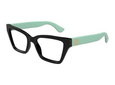 Gucci GG1715O 004 Shiny Black/Teal 53mm
