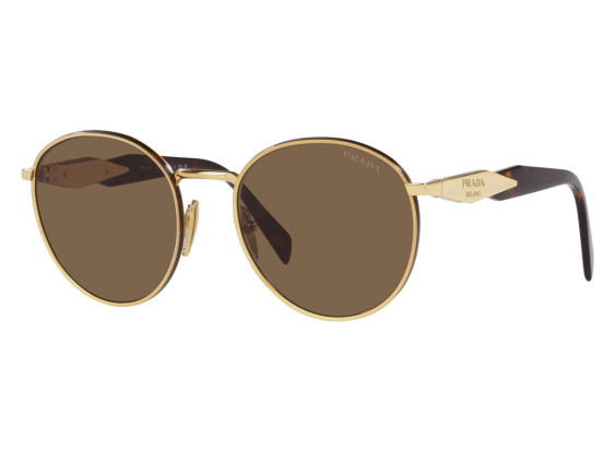 Prada PR56ZS 10F06B Shiny Gold/Dark Brown