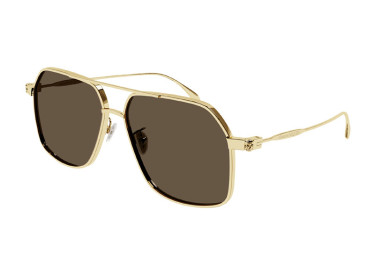 Alexander McQueen AM0372S 002 Gold/Brown