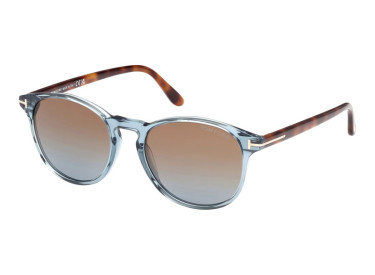 Tom Ford FT1097 90F Transparent Blue/Havana/Brown Gradient