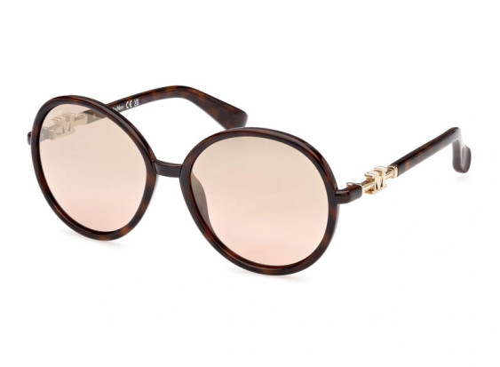 Max Mara MM0065 52G Dark Havana/Brown Mirror