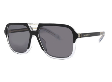 Dolce & Gabbana DG4354F 501/81 Top Black on Crystal/Dark Grey Polarized