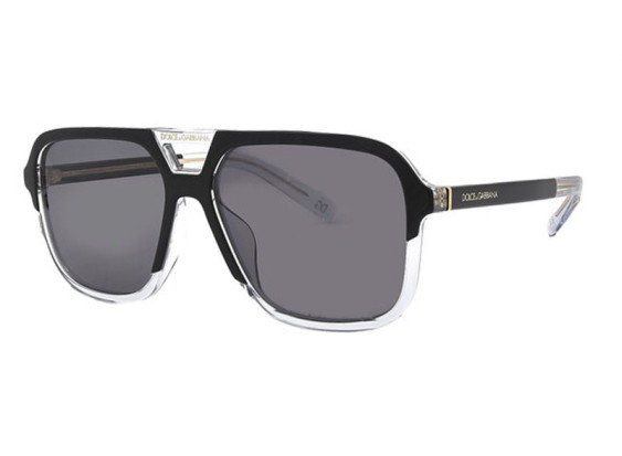Dolce & Gabbana DG4354F 501/81 Top Black on Crystal/Dark Grey Polarized